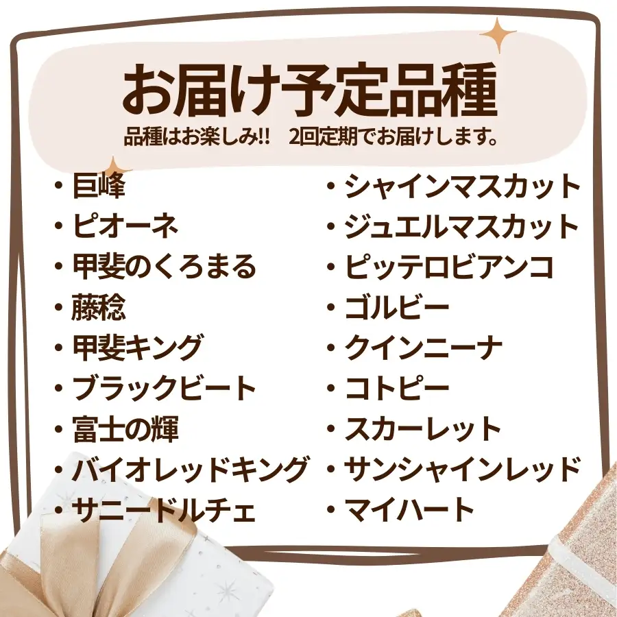 【2026年発送★先行予約】　『何が届くかお楽しみ』ぶどう王国山梨の2種定期便 167-193-26y
