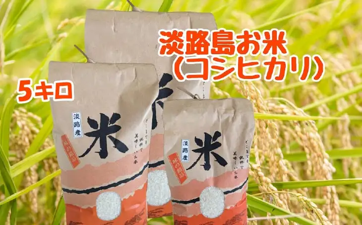淡路島「コシヒカリ」5キロ〈令和7年度産〉
