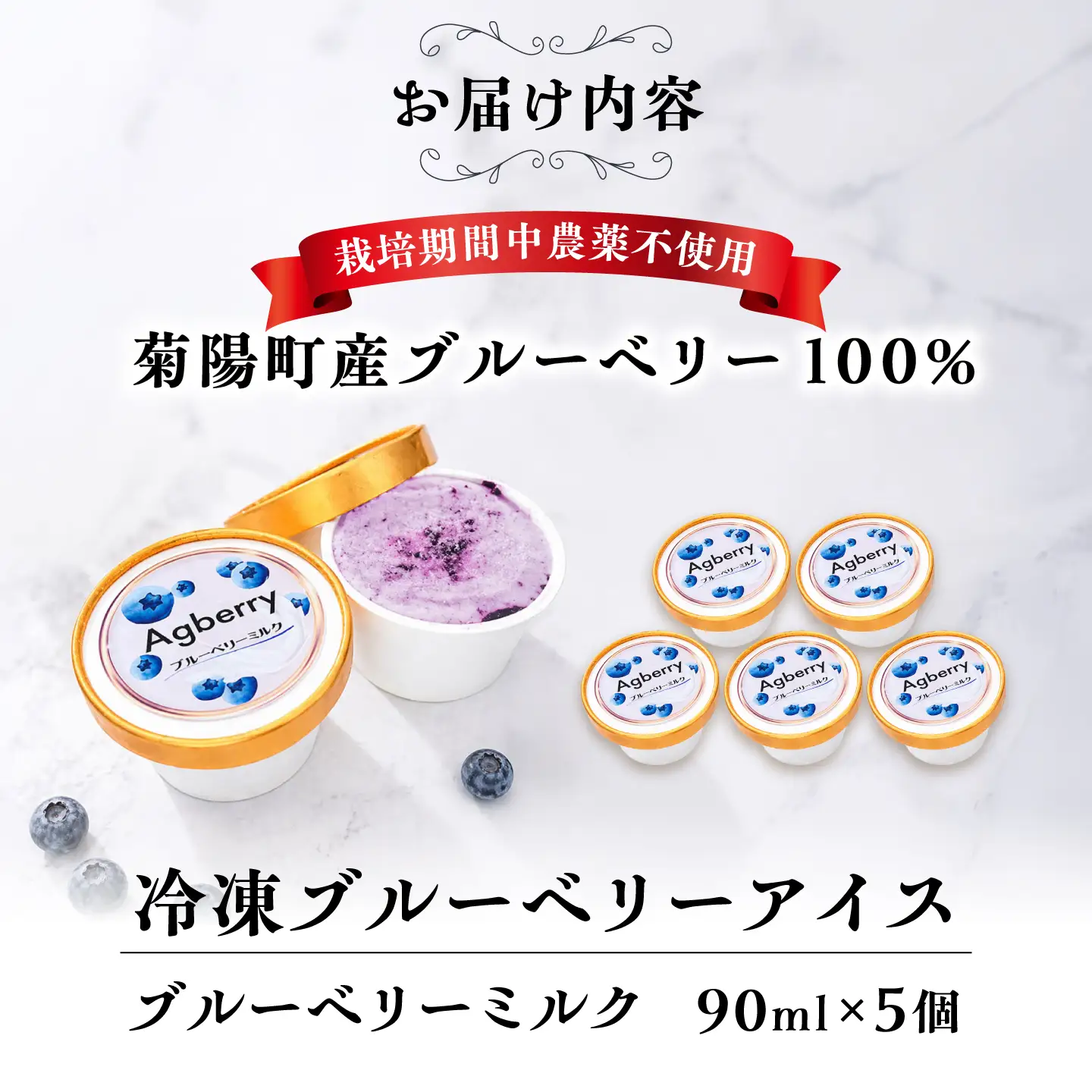 冷凍ブルーベリーアイス(ミルク) 計5個 アイス BHCX016