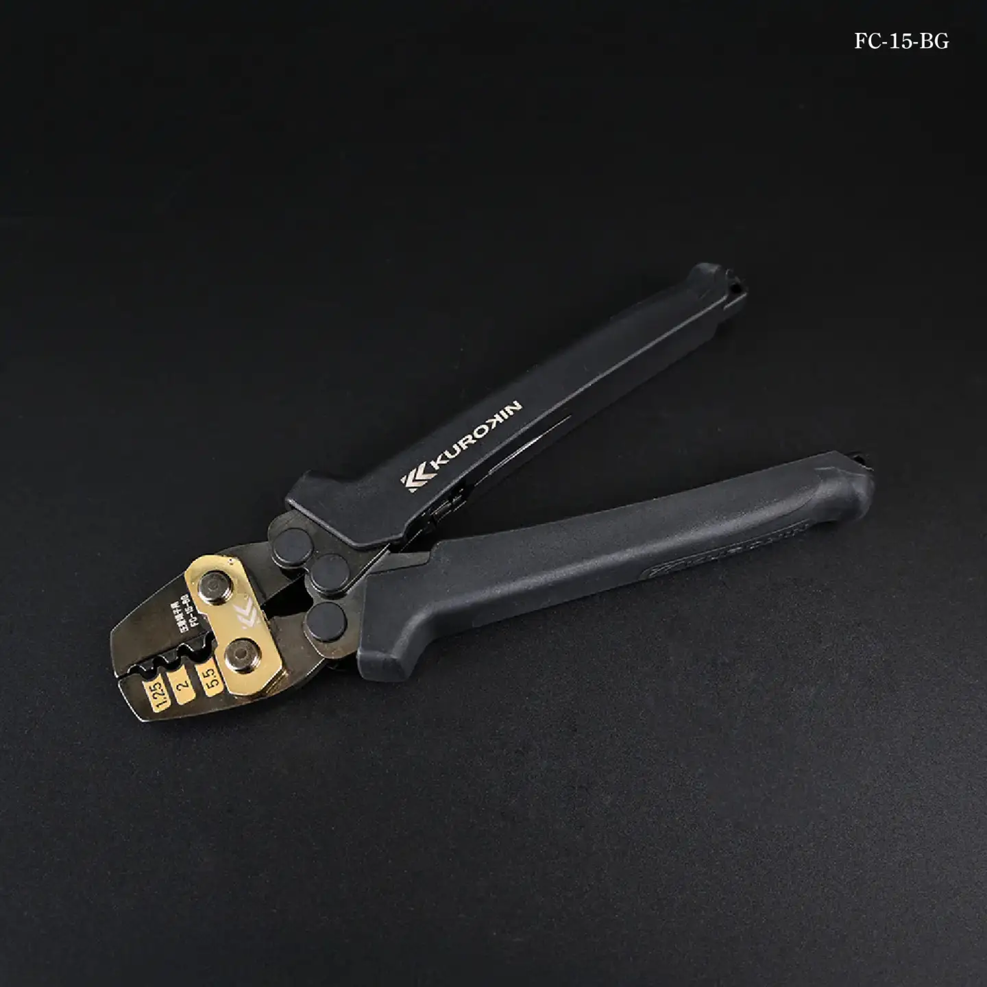 圧着工具（裸端子・裸スリーブ用・黒金）FC-15S-BG