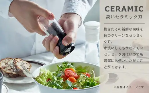 【京セラ】 セラミック ミル （スパイス・結晶塩用） 90ml 1本 白 スパイスミル 手動 KYOCERA ZS-6136