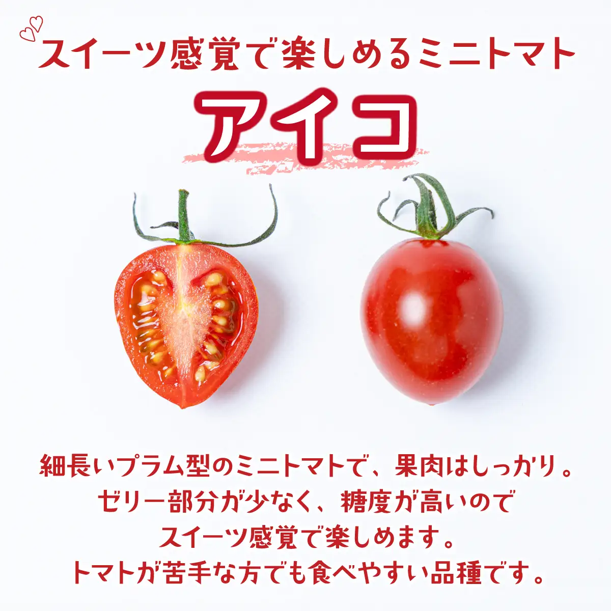 ミニトマト（アイコ）　3kg　Mサイズバラ詰め