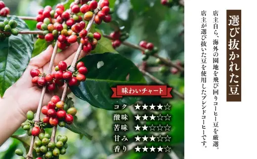 平川の銘店『白金珈琲』　ブレンドコーヒー(コーヒー豆)200ｇ(hi-0067-002)