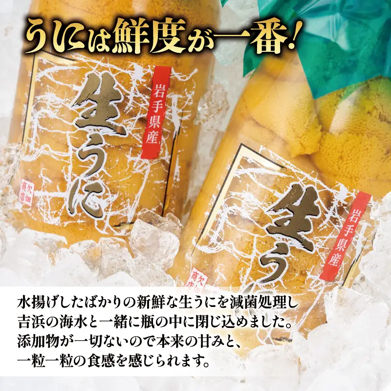 【今だけ】生うに 牛乳瓶 300g (150g×2) 冷蔵