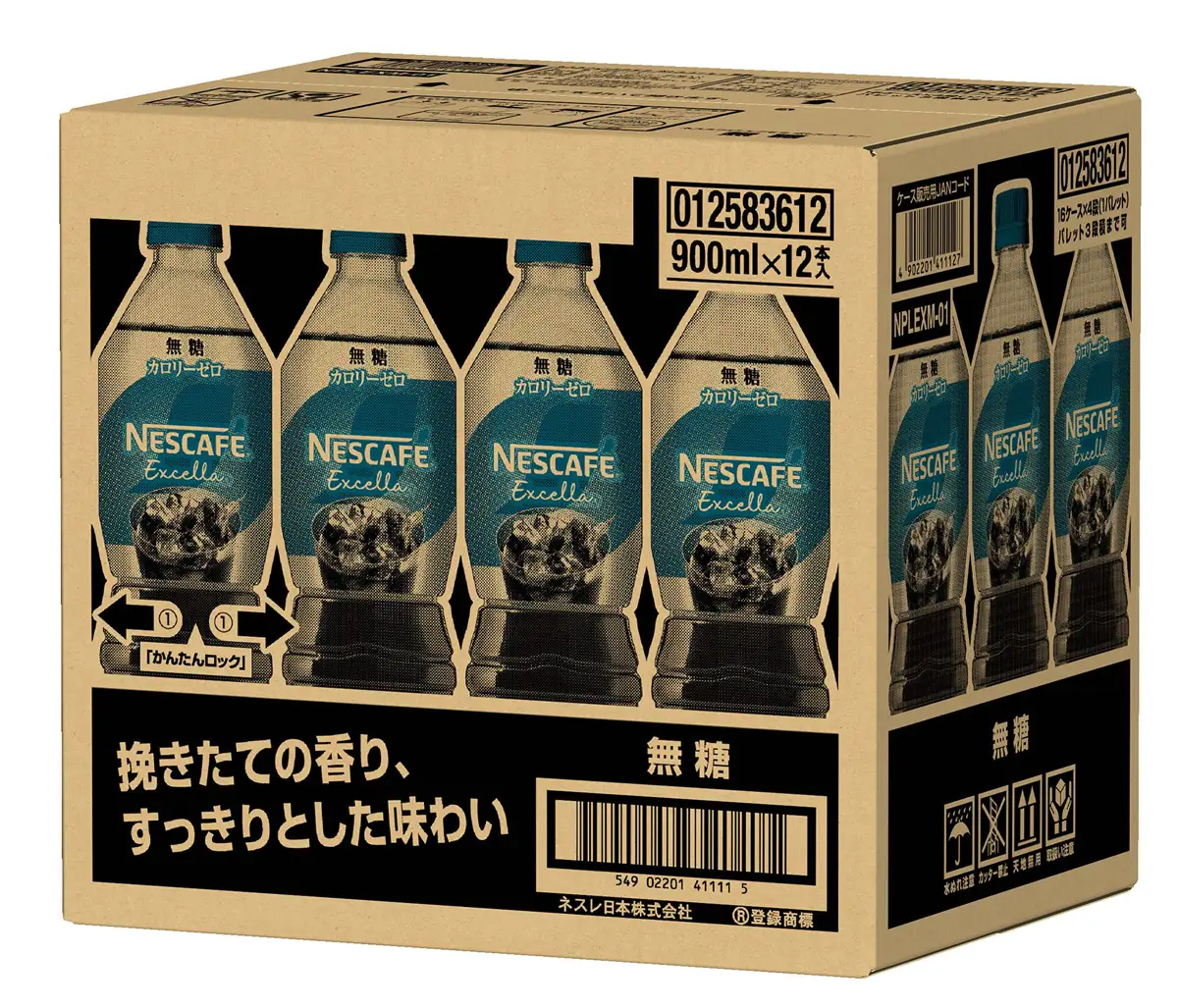 [定期便／6ヶ月] ネスカフェ エクセラ ボトルコーヒー 無糖 (900ml×12本)×6回 [2152]