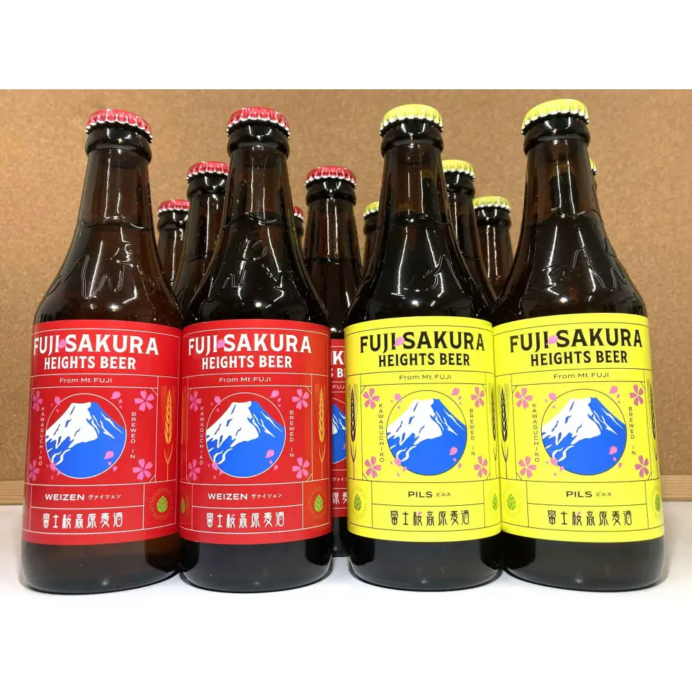 【富士河口湖地ビール】富士桜高原麦酒ピルスろ過・ヴァイツェンろ過(各6本)12本セット