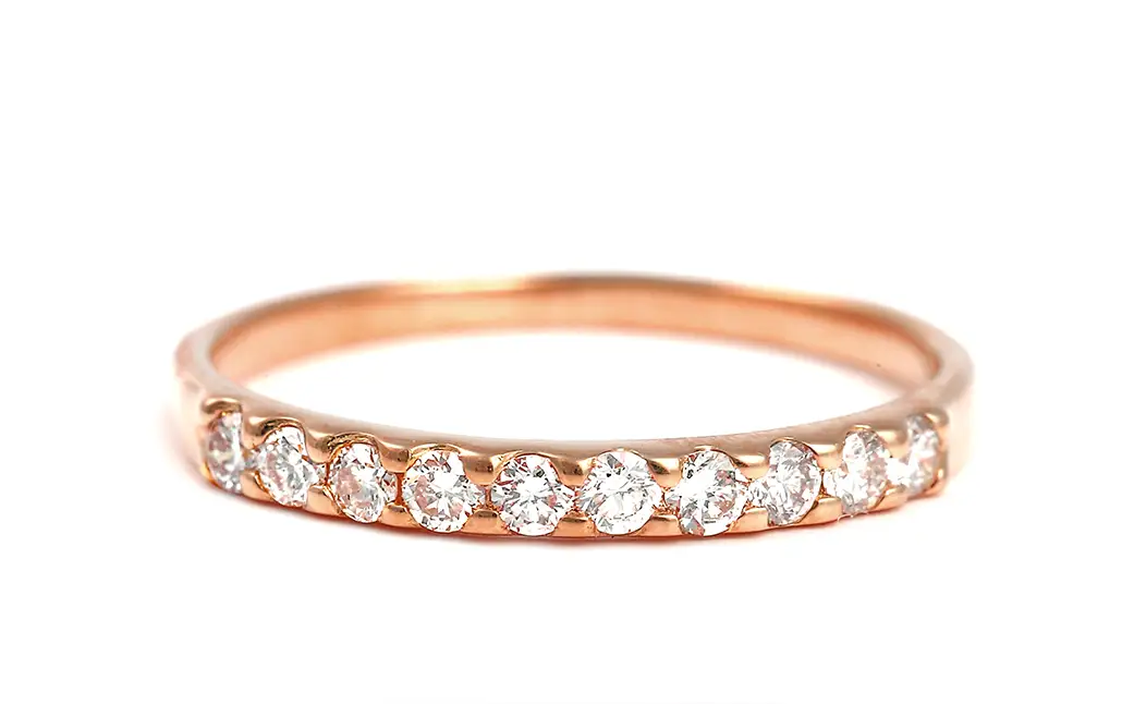 ピンキー　エタニティリング　0.18CT　Ｒ3996DI-R　ピンクゴールド【サイズ：1号～9号（0.5号刻み対応可）】ピンキーリング 指輪 PG リング ダイヤ ダイヤモンド 宝石 ジュエリー 贈り物 ギフト プレゼント
