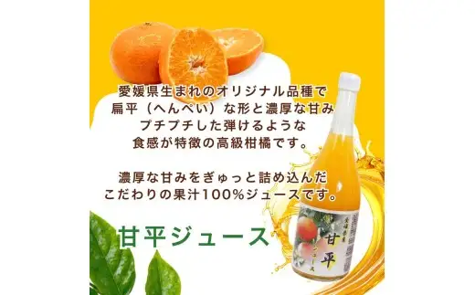 清見ブレンドジュース 甘平ジュース ストレート 各720ml × 3本 6本セット 中山農園 みかん 蜜柑 清見 プリンセス 甘平 ジュース ストレートジュース ミックスジュース オレンジジュース 100％ フルーツ ストレート  柑橘 果汁 無添加 農家直送 産地直送 数量限定 国産 愛媛 愛南 なくなり次第終了