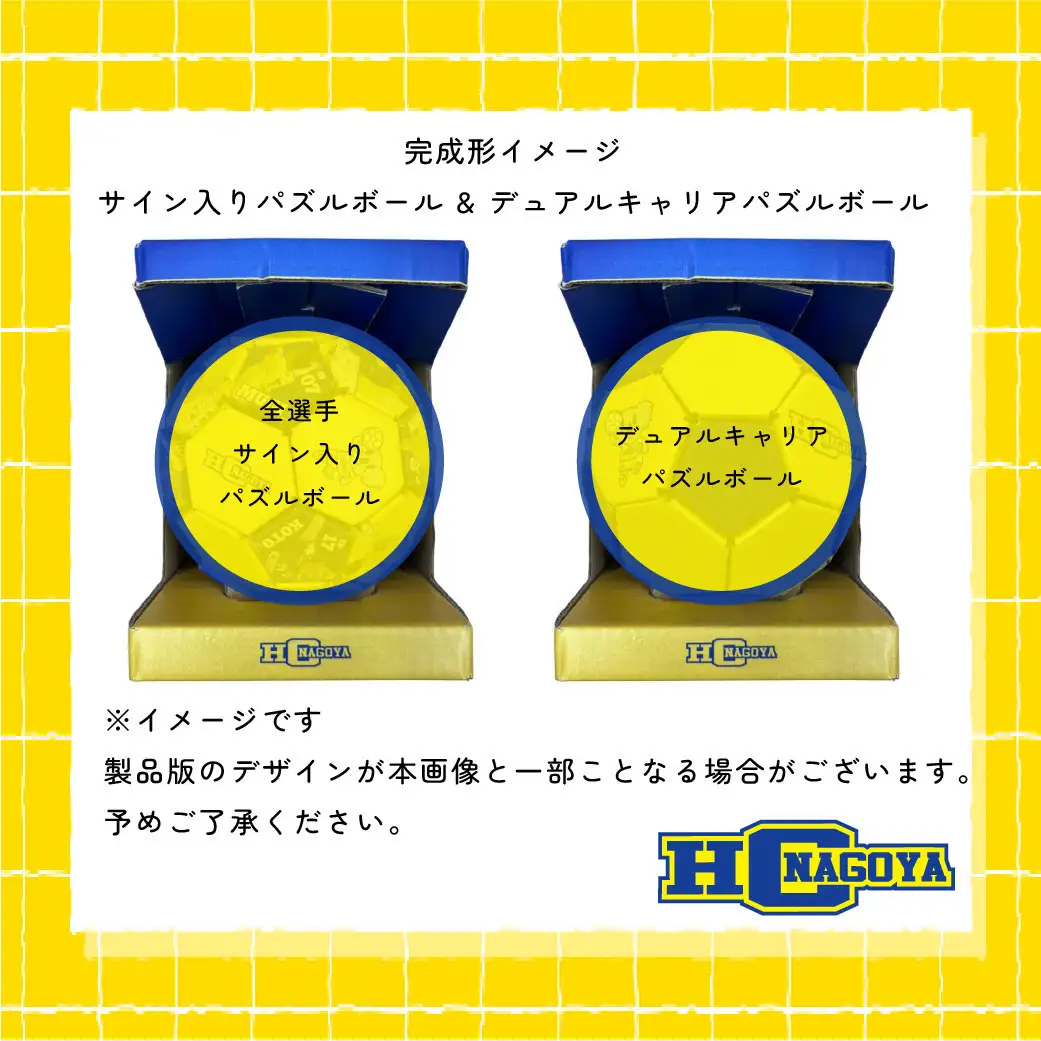 HC名古屋 2025-2026シーズン 全選手サイン入り スペシャルパズルボール＆デュアルキャリア パズルボール 【トップスポーツチーム活動支援事業寄附金専用】