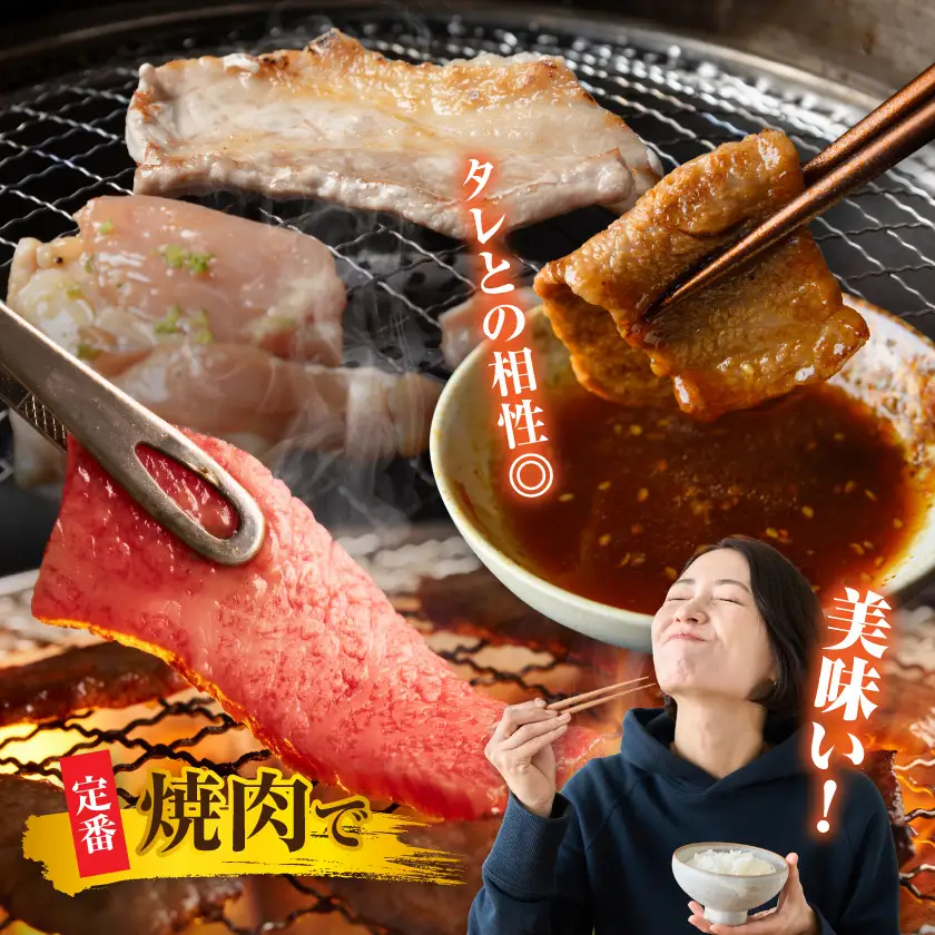 焼肉・BBQにオススメ!4種セット〔13-N4-006〕_(都城市) 宮崎牛 バラ 黒豚 国産若鶏 モモ ポークソーセージ 焼肉 BQQ