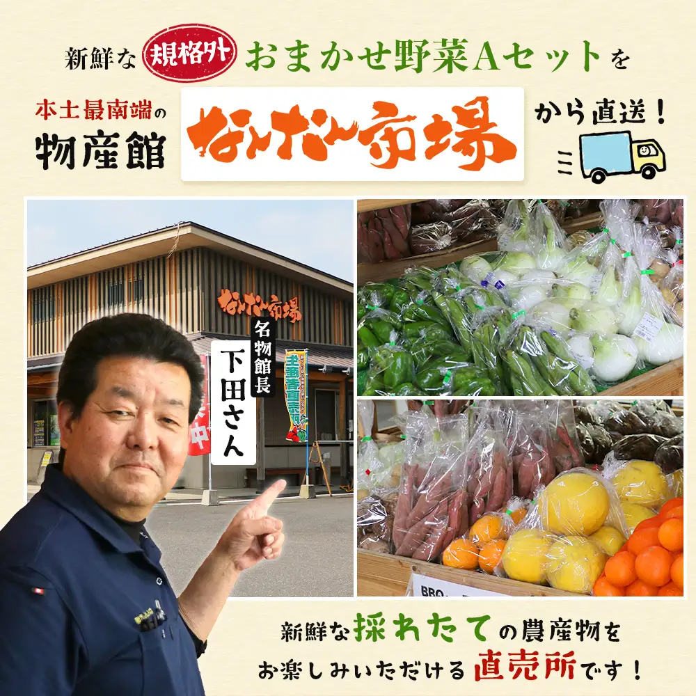 【規格外】本土最南端から 旬のおまかせ野菜セットA 10品目以上 NI-3 ｜ 旬 野菜 やさい 果物 くだもの 産地直送 農産物 冷蔵 鹿児島県 南大隅町産 詰合せ おまかせ 家庭用 訳あり なんたん市場