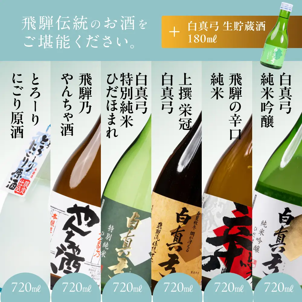 白真弓 極上酒 飲み比べセット 福袋 7本 日本酒 蒲酒造場 
