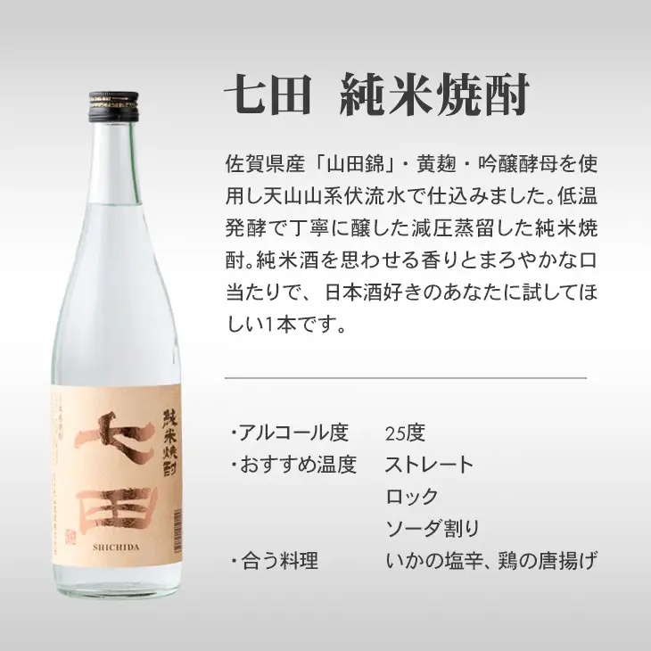 七田 純米 焼酎 720ml 天山酒造 焼酎 酒 A090-034　