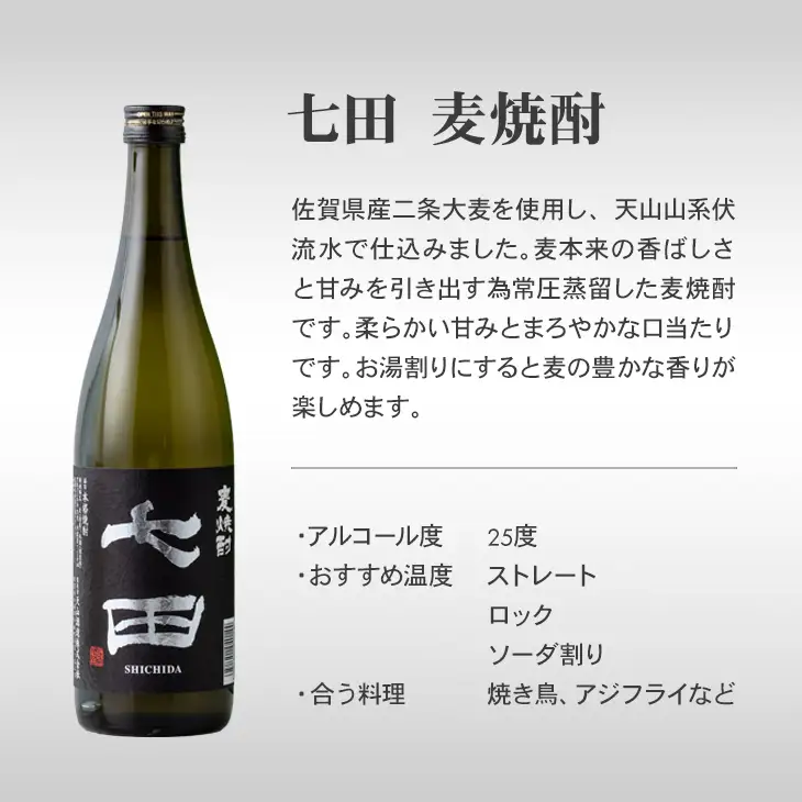 七田 麦 焼酎 720ml 天山酒造 焼酎 酒 A085-028