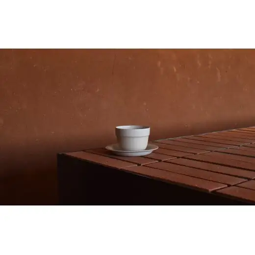 1616/ CMA Tea Cup & Soft Flat 120 Earth Grey 各2セット【1616/arita japan】有田焼 セシリエ・マンツ 北欧 デンマーク食器 器 うつわ ティーカップ カップ プレート 皿 グレー シンプル シック モダン ギフト A22-109