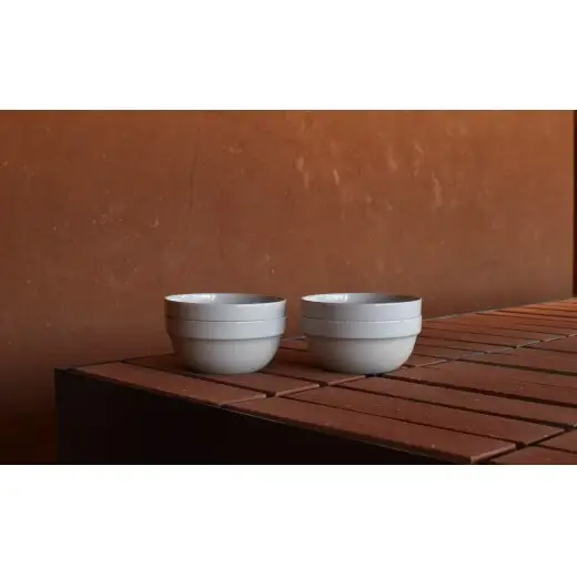1616/ CMA Stack Deep 105 Earth Grey 4個セット【1616/arita japan】有田焼 セシリエ・マンツ 北欧 デンマーク 食器 器 うつわ ボウル 小鉢 グレー シンプル スタッキング シック モダン ギフト A27-31