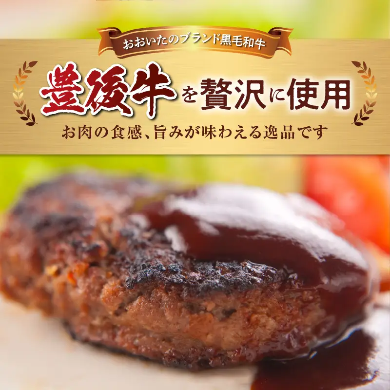 【お中元ギフト】 豊後牛ハンバーグ（プレーン） 10個セット（合計約1kg） ≪7/1～8/9の期間に発送≫ A05064-S
