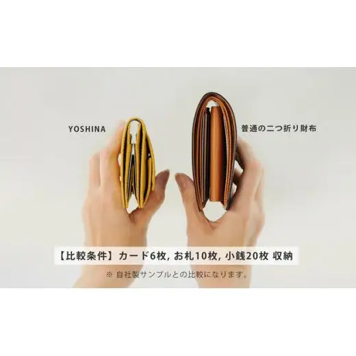 【YOSHINA】コンパクト二つ折り財布（小銭入れ付き）レッド
