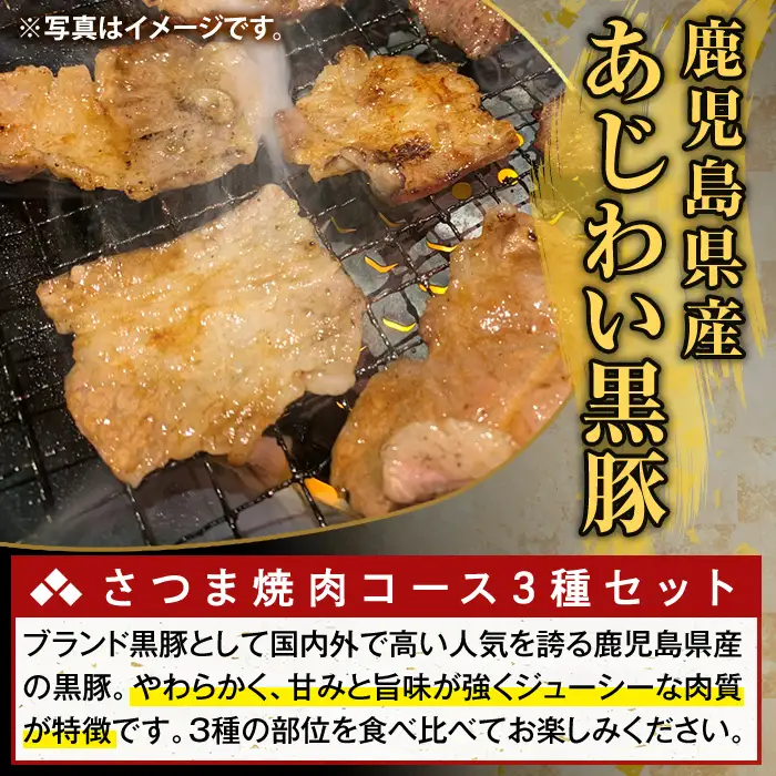 K-367-E ＜6回定期便＞かごしま味わい黒豚 さつま焼肉コース(計5.4kg)【ふるさと産直バザール】霧島市 ロース バラ モモ 焼き肉 ヤキニク 豚肉 国産 鹿児島県産 肉 精肉 小分け セット 食べ比べ 定期便