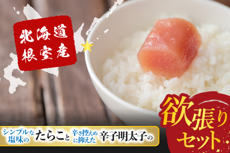【北海道根室産】[鮭匠ふじい]熟成たらこ・辛子明太子各250g A-42017