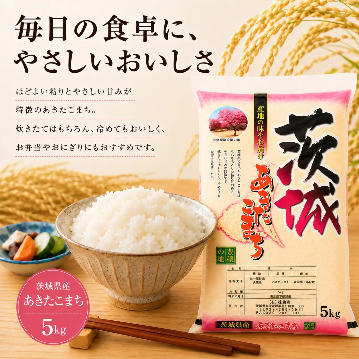 あきたこまち 5kg （茨城県共通返礼品・ひたちなか市産）