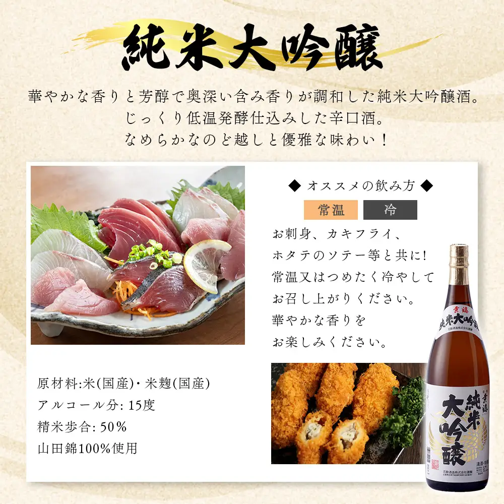 花酔酒造 純米大吟醸・純米吟醸セット(1,800ml×2本) | 日本酒 清酒 辛口 純米大吟醸酒 純米吟醸酒
