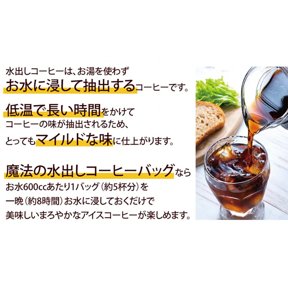 加藤珈琲店 魔法の水出しアイスコーヒーバッグ　24バッグ120杯分