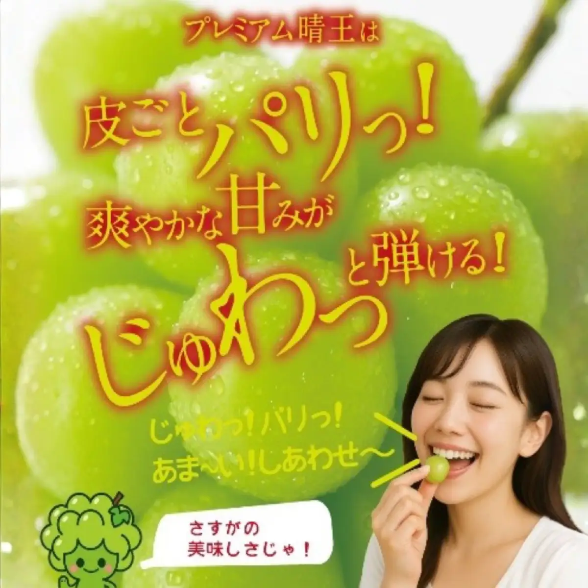 【2回定期便】木熟ぶどう ハレノシャイン シャインマスカット プレミアム 晴王 １房( 800g以上)2回お届け | シャインマスカット 晴王 ハレノシャイン 木熟ぶどう プレミアム 800g以上 1房 岡山県産 ぶどう 葡萄 大房 高糖度 甘い 種なし 皮ごと食べられる フルーツ 果物 人気 産地直送