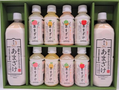 酒粕屋さんのフルーツ甘酒セット（10本入り） [あまざけ 果物 ドリンク