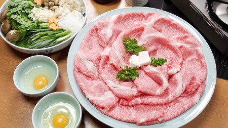 【神戸ビーフ】すき焼きセット（肩ロース400g＋野菜・すき焼きのたれ付き） 黒田庄和牛(44-42)【冷蔵】  