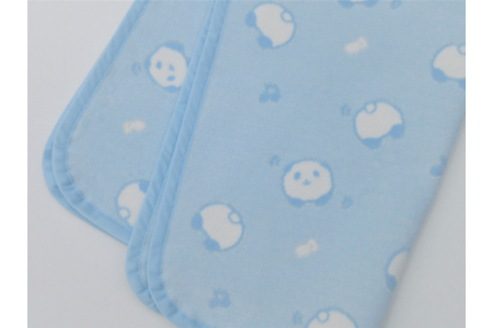 ベビー綿毛布(パンダ柄)ブルー・85×115cm・毛布の町泉大津産 N-PANDA [0713] | ベビーブランケット ベビーブランケット