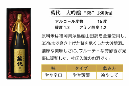 大吟醸 35 萬代 日本酒 1800ml [um40azo740006] 大吟醸