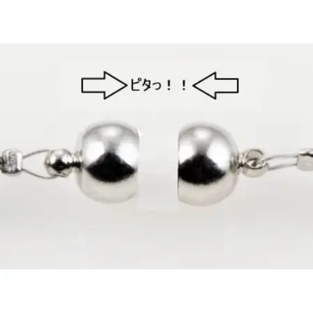 貝パール10mm玉ネックレス2点セット　マグネット留め具　グレー系(イヤリング)【配送不可地域：沖縄県】【1748523】