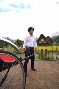 人力車で白川郷を観光 世界遺産観光 穴場観光 人力車 チケット[S066]