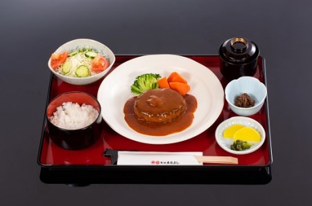 348 まるよし伊勢おはらい町店　松阪牛牛鍋（切り落とし）or松阪牛ハンバーグ（デミグラスソースorきのこ餡ソース）　ペアお食事券