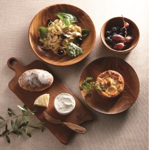 Junshin森からつくる木のお皿３枚セット 食器 皿 キッチン 木製 2G03031