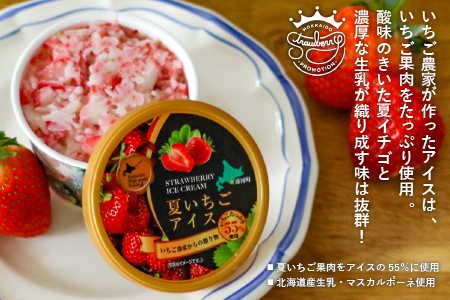 果肉55%「夏いちごアイス(6個)」[22-325]