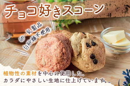 「ピラ☆キラ」のチョコ好きスコーン 4個＆「パパイア王子」のパパイア果実茶 詰合せ（卵・乳製品・白砂糖 不使用）【A197】