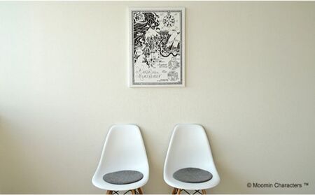 MOOMIN(ムーミン) ファブリックフレーム Mサイズ(ムーミン谷の地図) キャラクター インテリア 絵画 HNNA020