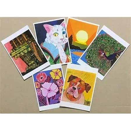 【オリジナルアートセット5】ポストカード(6枚)・一筆箋(1冊)_雑貨・日用品  文房具・印鑑 _【1084754】