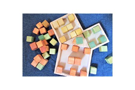木のおもちゃ　キューブdeピタゴラスの定理