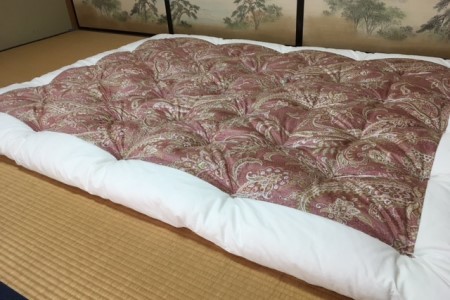 【浅井ふとん店】［抗菌・防ダニ］素朴なコットン掛け布団/シングル・ピンク