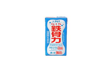  鉄骨力 乳飲料 乳製品 ロングライフ商品 長期保存 常温 ／ LL鉄骨力 125ml×36本（飲みきりサイズ）＜108-043＞