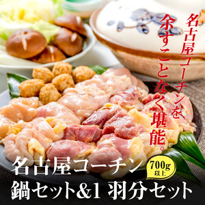 名古屋コーチン鍋セット＆名古屋コーチン1羽分セット 日本三大地鶏 小牧市発祥[001T01]