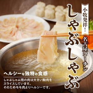 名古屋コーチンしゃぶしゃぶ鍋＆コーチンシュウマイセット 日本三大地鶏 小牧市発祥[003D01]