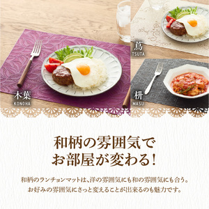お手入れ簡単！ビニール製ランチョンマットセット[036T02]