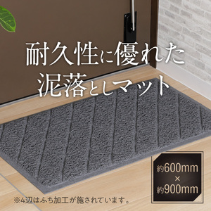 耐久性に優れた泥落としマット　約600mm×900mm　(2色から選択)[036T05]