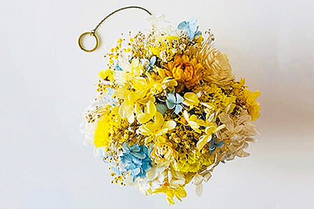 ドライフラワー＆プリザーブドフラワーボール：B180-037