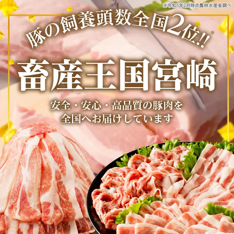宮崎県産豚ブロック肉4種セット(合計3.5kg) 肉 豚 豚肉 国産_T009-0286