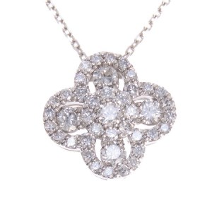 PT900（プラチナ） ダイヤネックレス 花（P6213）